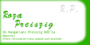 roza preiszig business card